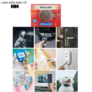 [1 vĩ 5 viên] Pin – Battery cmos CR2450 Panasonic 3V – Dùng cho các thiết bị điện tử