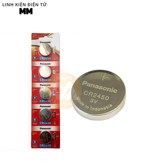 [1 vĩ 5 viên] Pin – Battery cmos CR2450 Panasonic 3V – Dùng cho các thiết bị điện tử