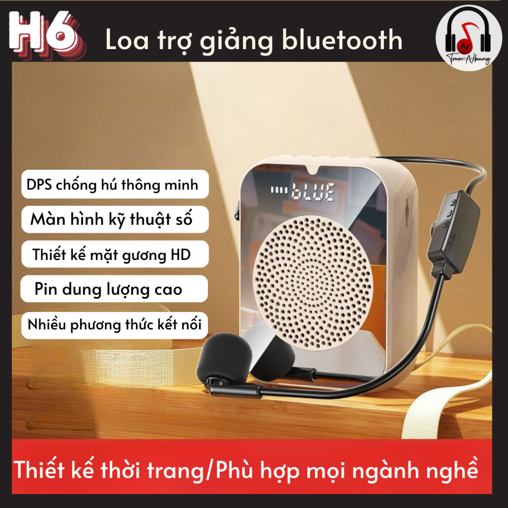 Loa Bluetooth H6 Loa Thuyết Trình Công Suất 8W Di Động Nhẹ Nhàng Bảo Vệ Giọng Nói
