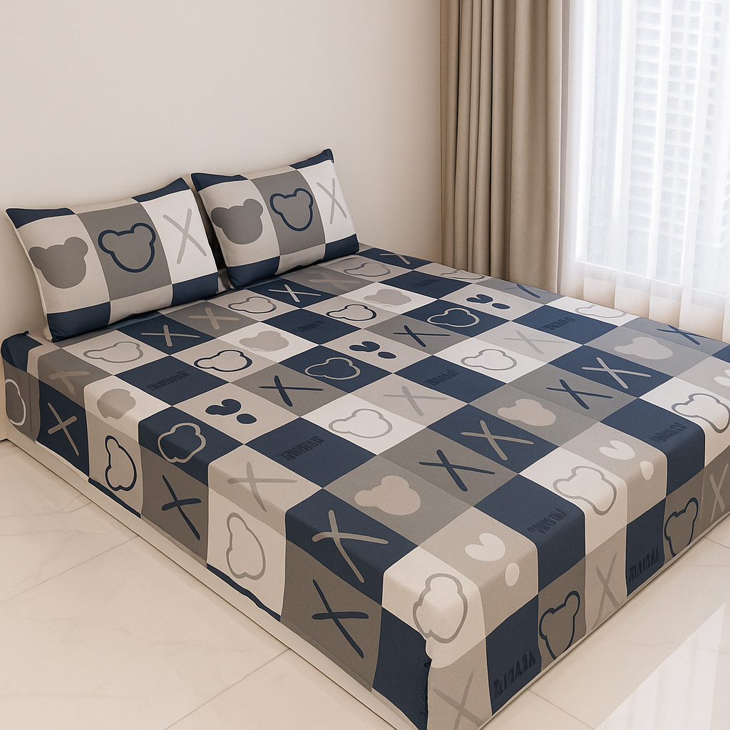 Combo Bộ ga gối 1mx2m,1m2x2m,1m4x2m,1m5x2m,1m6x2m,1m8x2m,2mx2m2 vải mềm mịn, mẫu cầu vồng