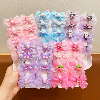 Sét 8 Kẹp Tóc Cho Bé Gái Kuromi, Melody Quảng Châu Đẹp, Phụ Kiện Tóc Cho Bé