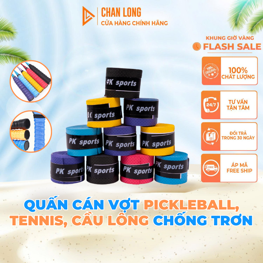 Quấn Cán Vợt Pickleball-Cầu Lông-Tenis Lỗ Thoáng Khí Chống Trơn Trượt Cao Cấp