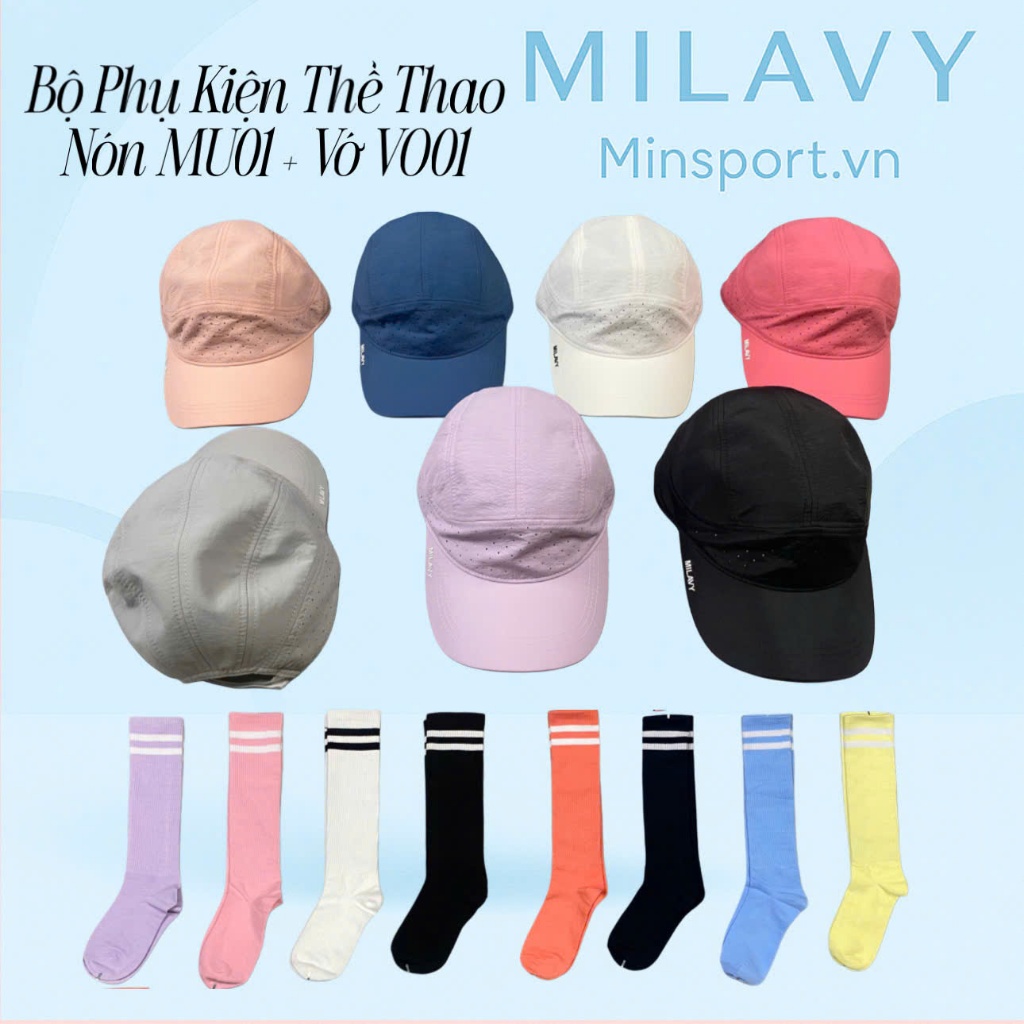 Tất Vớ Thể Thao Cổ Cao Sọc Ngang MILAVY Phong Cách Hàn Quốc