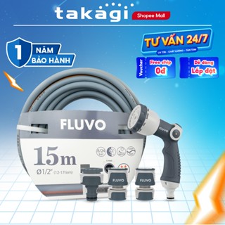 Vòi tưới cây 10 chức năng Fluvo, ống nước 3 lớp chống gập chống xoắn bảo hành 12 tháng