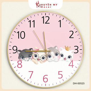  Tranh Đồng Hồ Tròn Treo Tường Tráng Gương Cute Ngộ Nghĩnh Decor Phòng Ngủ Phòng Khách Phòng Bé - Huyền My Decor 