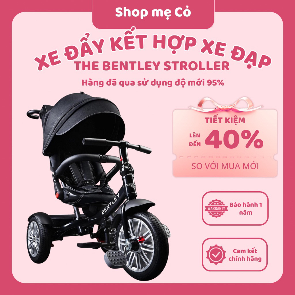 [ CHÍNH HÃNG ] Xe đẩy kết hợp xe đạp Bentley 3 Bánh The Bentley Stroller Trike 6 In 1 (Hàng đã qua sử dụng độ mới 95%)