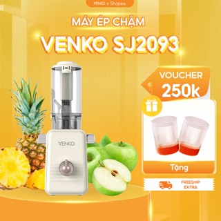 Máy ép chậm Venko SJ2093 Trục ép xoắn ốc Miệng phễu 930mm Ép nguyên quả Máy ép trái cây Có đảo chiều Công suất 150w