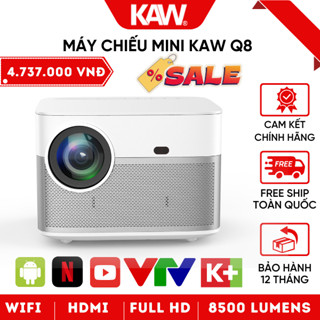 Máy chiếu giá rẻ mini siêu nét KAW Q8 Chất lượng tốt, độ sáng cao, xem được cả ban ngày như TV