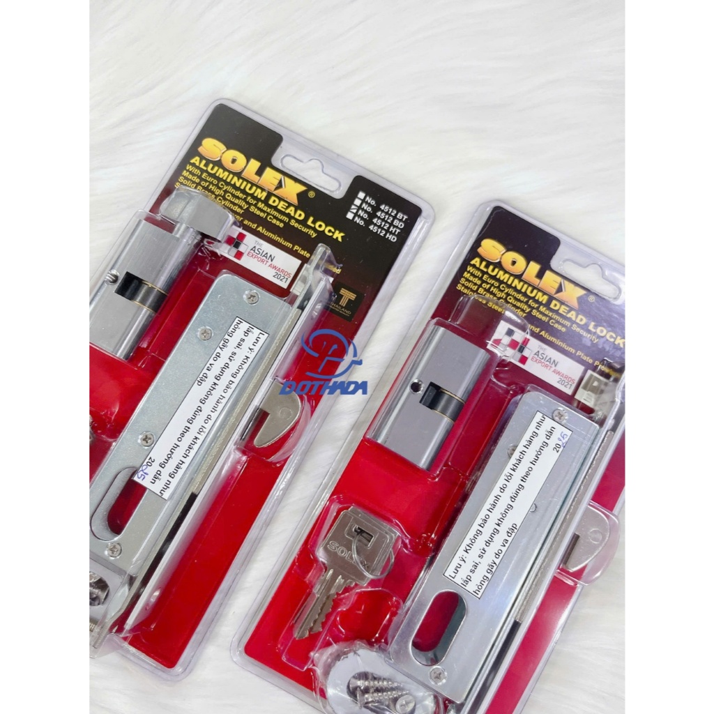 [Hỏa tốc HCM] KHÓA CỬA LÙA SOLEX THÁI LAN 4512 - Made in Thailand