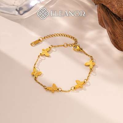 Vòng tay nữ titan Eleanor Accessories hình hồ điệp phụ kiện trang sức lắc tay 10265