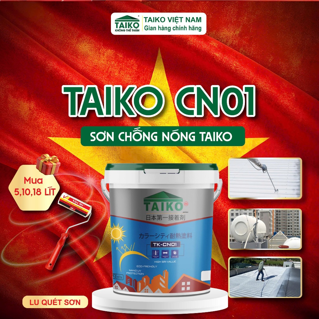 [10L-18L] Sơn Chống Nóng Chống Thấm Chống Han Rỉ TAIKO CN01