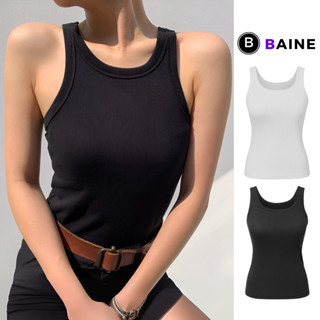 Áo BA LỖ DÁNG DÀI Chất Thun Gân Dày Kiểu Trơn DD01, Áo Sát Nách Cổ Tròn Ôm Body Nữ Nhiều Màu BAINE