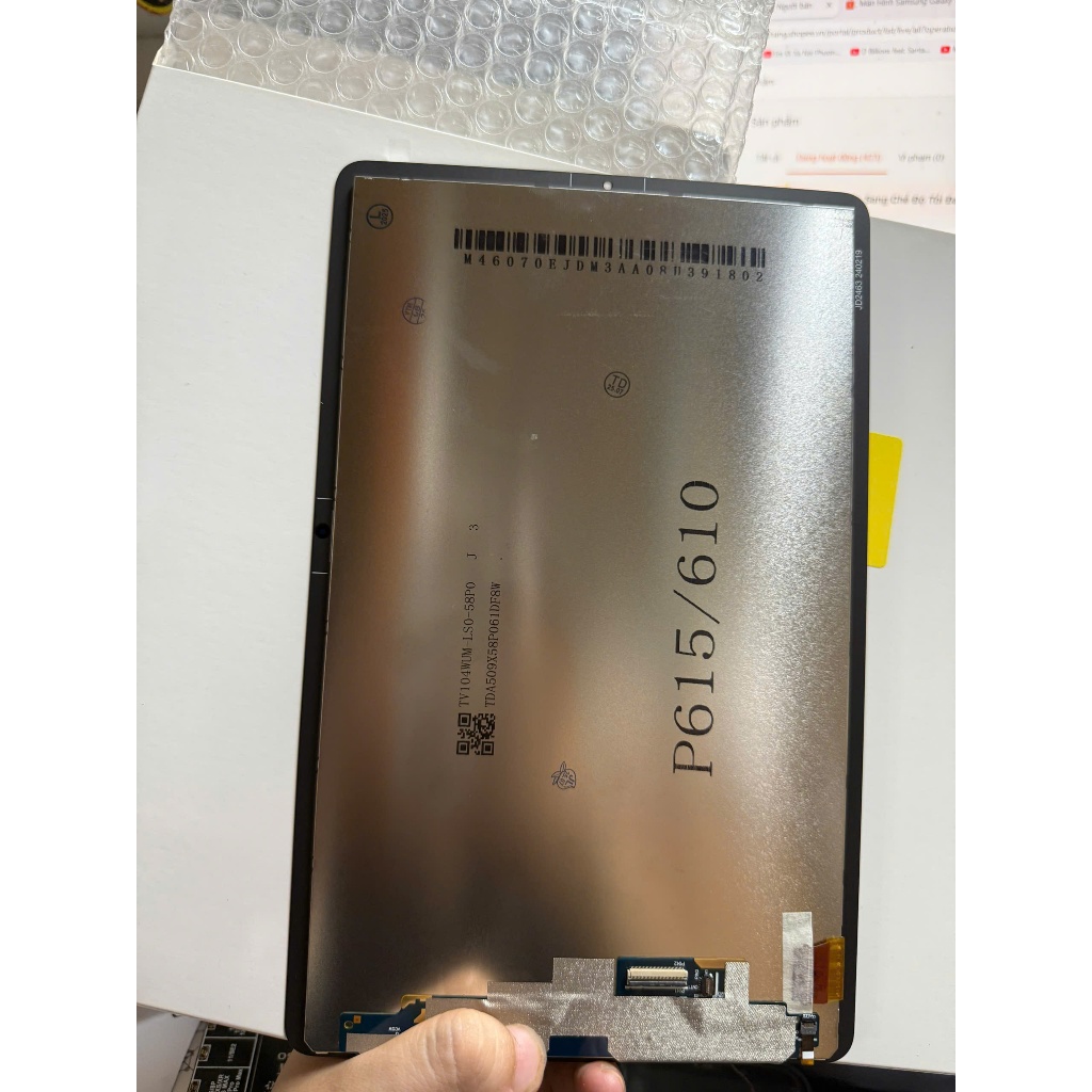 Màn Hình Samsung Galaxy Tab S6 Lite 10.4 / P615 / P610 - Màn Hình Nguyên Bộ Loại Tốt Nhất Màu Đen