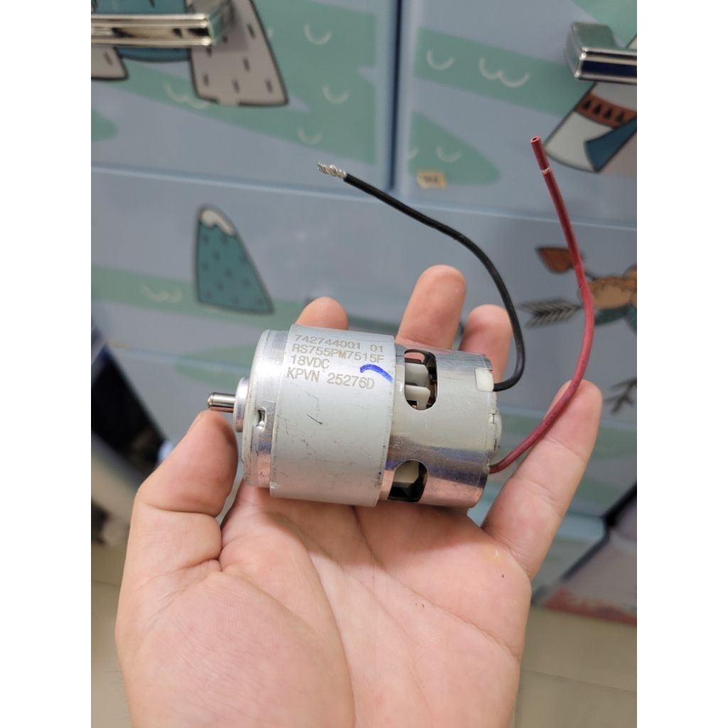 Motor 755 cốt siêu ngắn 7mm có dây điện