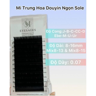  Mi Khay Douyin Trung  Hoa Ngọn Sole Cong Ebe-J-B-C-CC-D-M-U-UR-LU Dày 0.07 Siêu Đen  Siêu Bám Keo. 