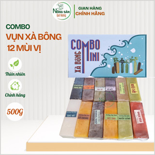 Xà bông 12 mùi vị, xà phòng vụn nguyên vị +túi lưới 500g, vụn xà phòng htx sinh dược 12 mùi vị 100% tự nhiên