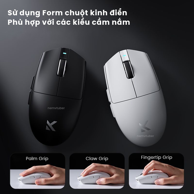 [NEW-BH12T] Chuột Gaming Mchose G3 - PAW3311 - Pin 500mAh/800mAh - 3 mode | BigBuy360 - bigbuy360.vn