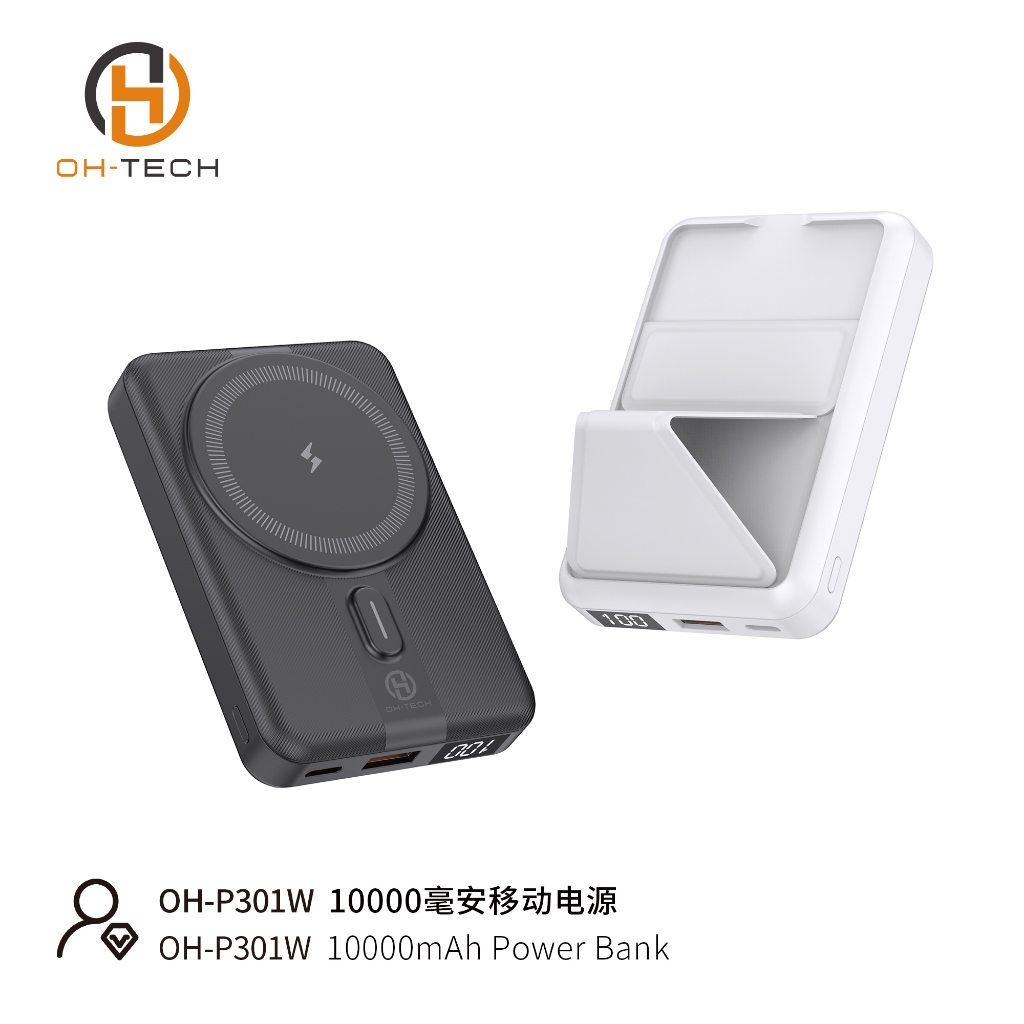 [TẶNG CÁP SẠC] Sạc Dự Phòng OHTECH P301W 10000mAh Không Dây Hỗ Trợ Sạc Nhanh Bảo Hành 12 Tháng | BigBuy360 - bigbuy360.vn