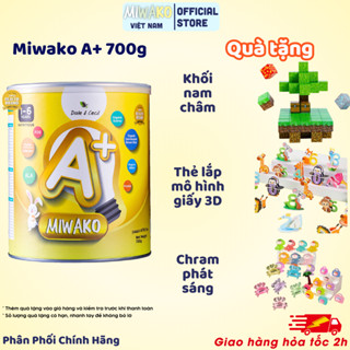 [Tặng Quà] Sữa Công Thức Hạt Thực Vật Hữu Cơ Miwako A+, Hộp 700g Vị Vani, Dinh Dưỡng Hoàn Chỉnh - Miwako Việt Nam