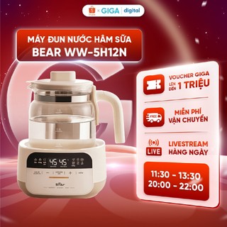 Máy đun nước hâm sữa 1.3L Bear WW-5H12N - 8 chế độ thông minh - Màn hình cảm ứng tiếng Việt
