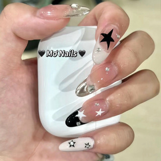   Tặng Keo Hộp  Nailbox Thiết Kế Móng Úp Móng Giả Fench Phối Sao Cá Tính Siêu Slay M43 