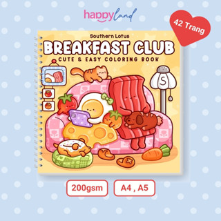  Bộ Tranh Tô Màu Đồ Ăn Breakfast Club Quyển 42 Tranh Giấy Dày 200gsm Khổ A4 A5 Tranh Tô Màu Cho Người Lớn Và Trẻ Em 
