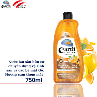 Nước lau sàn và bề mặt gỗ đậm đặc hương cam Earth Choice - 750ml - NK Úc