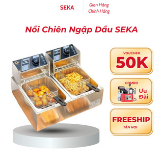 Nồi Chiên Ngập Dầu SEKA 6L, 12L Inox Cao Cấp Bản Mới Chiên Rán Nhanh Chóng Tiết Kiệm Điện