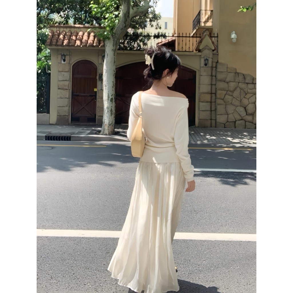 [𝐌ở 𝐁𝐚́𝐧] Set áo lệch vai mix chân váy tơ xoè, Set đồ nữ sang chảnh có Bigsize by Shi Shang | BigBuy360 - bigbuy360.vn