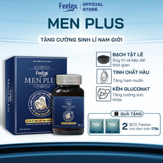Viên uống tăng sinh lý Feelex Men Plus, hỗ trợ tăng cường sinh lý tác dụng nhanh chóng an toàn - hộp 60 viên