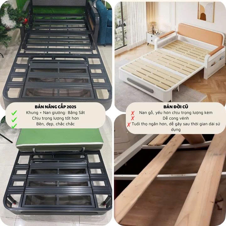 Sofa giường thông minh gấp gọn chất liệu Nano chuyên sofa. Ghế sofa giường đa năng có hộc để đồ | BigBuy360 - bigbuy360.vn