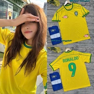  Quần Áo Bóng Đá Retro ĐT BRAZIL 1998 -  Vải Fan Thái Chuẩn Thi Đấu 