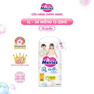 Tã/bỉm quần Merries size XL - 38 miếng (dành cho bé từ 12 - 22kg)