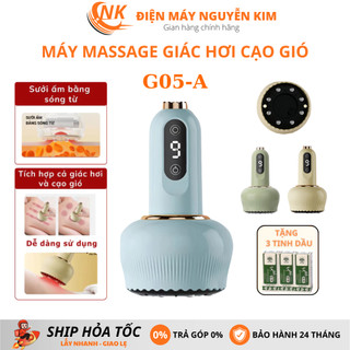 Máy Massage Giác Hơi Cạo Gió Cầm Tay G05-A Với 8 Đầu Bi Làm Giãn Mạch, Lưu Thông Máu Bảo Hành 2 Năm