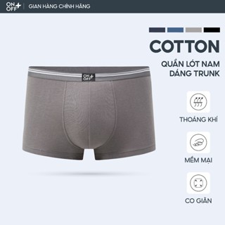 Quần lót sịp nam trunk Cotton mềm xốp thấm hút vượt trội - ONOFF 18UO25A018-18UO24A241