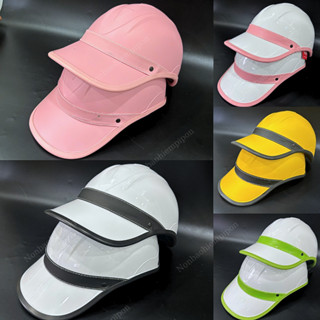 Nón bảo hiểm kết Vespas đai da kèm tai gấu loại 1 dày dặn , mũ bảo hiểm lưỡi trai Vespas Khoét Sau Cột Tóc Nữ Chính Hãng