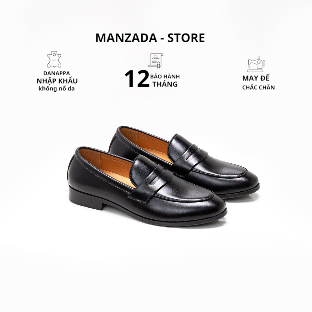 Giày Tây Lười Da Bò Cao Cấp,Đế Cao Su,Chống Trơn Trượt Thiết Kế SangTrọng,Phù Hợp Công Sở