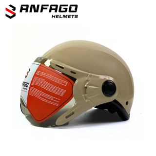  Mũ bảo hiểm nửa đầu có kính ngắn - ANFAGO Bk6  thời trang phù hợp cho nam nữ  53-58cm  