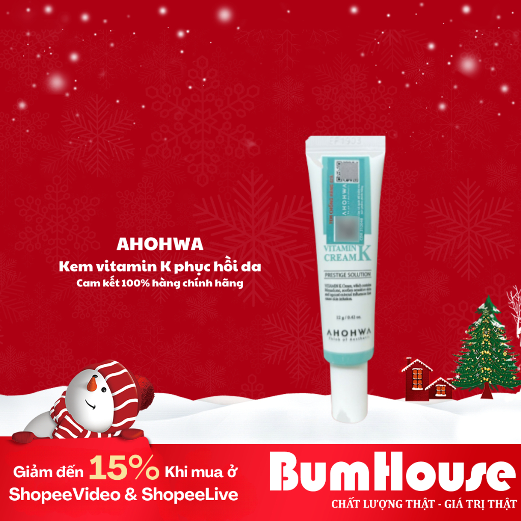 Kem dưỡng phục hồi AHOHWA Vitamin K Cream phục hồi da 12ml