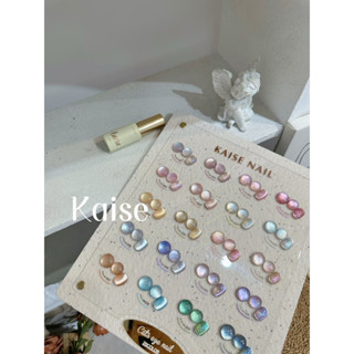  Set sơn gel KAISE mắt mèo 20 chai cực quang Khổng tước tặng kèm bảng màu hàng chính hãng 