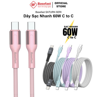  Dây sạc nhanh type C 60W Basefast cáp bọc dù siêu bền chống gãy cho dòng android samsung xiaomi oppo 