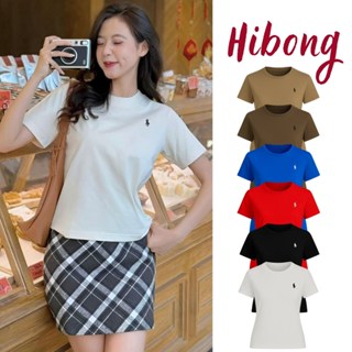 Áo BABY TEE THÊU NGỰA FORM RỘNG DÁNG DÀI Cổ Tròn Tay Ngắn Kiểu Basic Chất Cotton Thêu Hình Đẹp DD35 - HIBONG