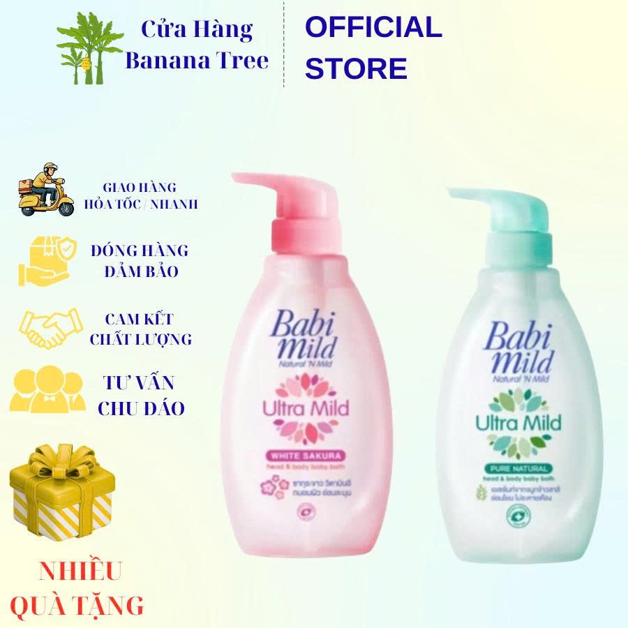 Sữa tắm trẻ em Babi Mild chai 380ml
