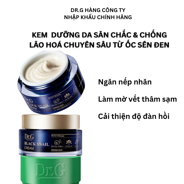 Kem Dưỡng Da Săn Chắc Ngừa Lão Hóa Chuyên Sâu Dr.G Black Snail Cream 50ml