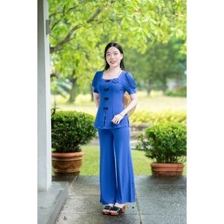 Bộ Bà Ba Sẫm Cổ Vuông