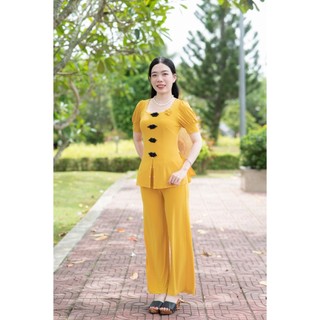 Bộ Bà Ba Sẫm Cổ Vuông