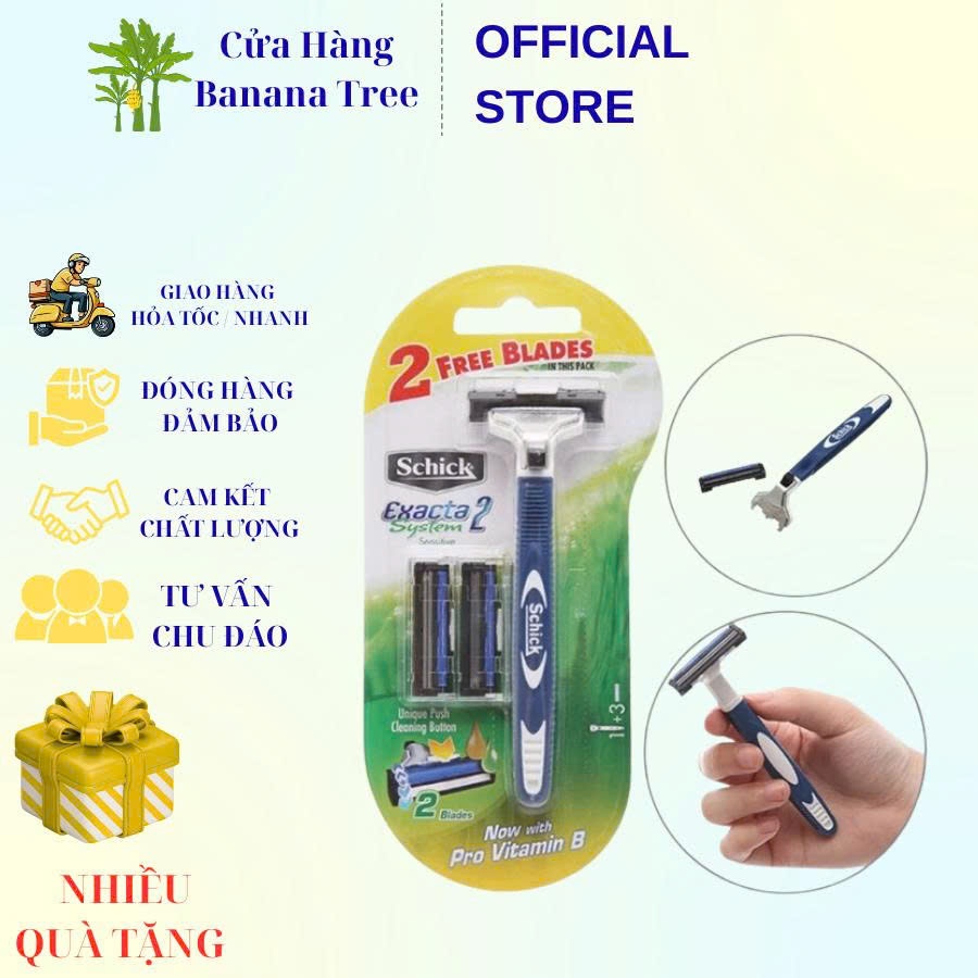 Dao cạo râu lưỡi kép Schick Exacta 2 System( vỉ)