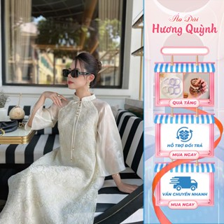 Áo Dài Tơ Kim Tuyến 4 Tà Phối Tay Loe – Sang Trọng, Duyên Dáng, Nữ Tính | Áo dài Phương Linh