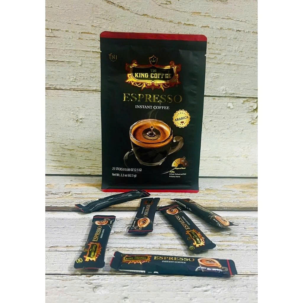 Cà Phê Hòa Tan Đen ESPRESSO King Coffee Túi 25 gói