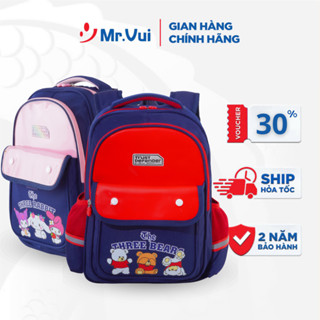 Balo học sinh Mr. Vui 1051 cho bé trai, bé gái cấp 1, cặp sách học sinh tiểu học chống thấm